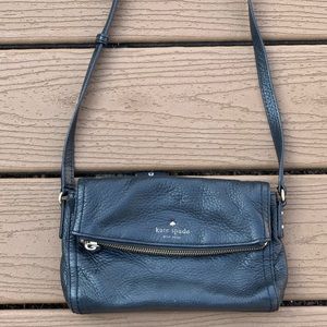 KATE SPADE black cross body bag with magnetic close and three pockets!